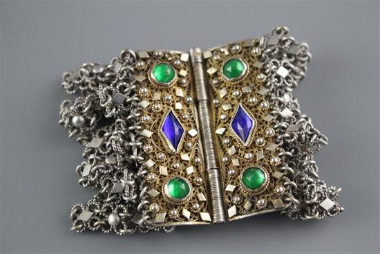 A 19th century yellow metal and citrine set ring (adapted) and 3 other items.